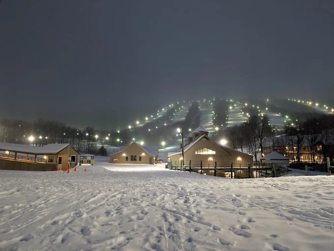 Whitetail Ski Resort at night, Blair's Valley
