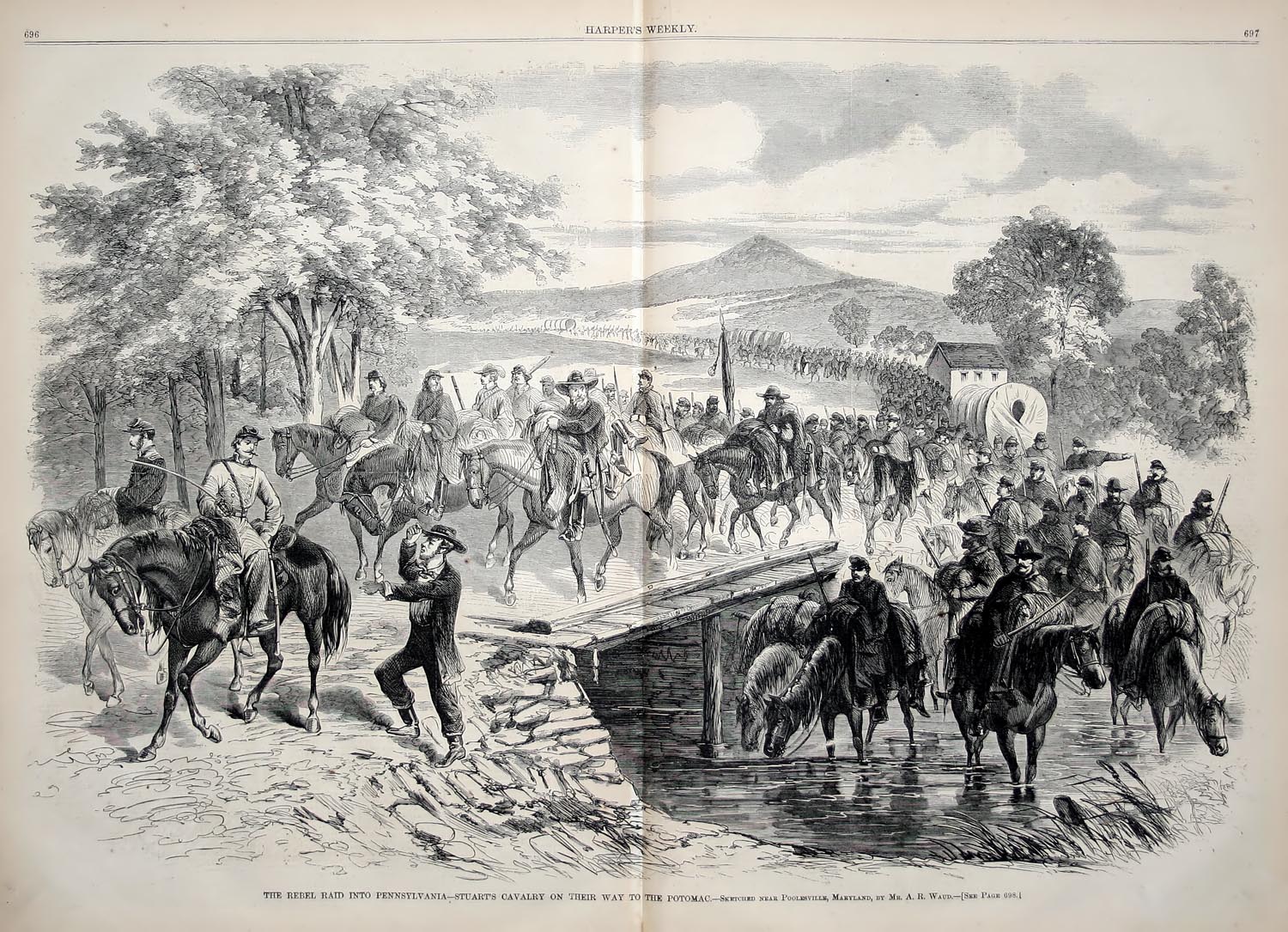 Harper's Weekly — The Rebel Raid into Pennsylvania, Stuart's Cavalry, 1862